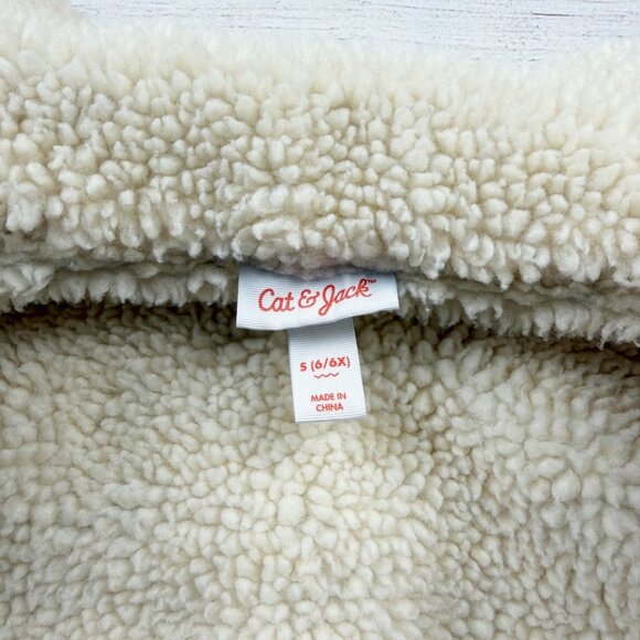 Cat & Jack Sherpa Denim Jean Jacket - Picture 3 of 5